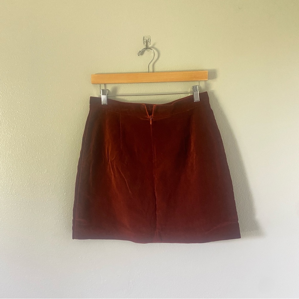 Rampage velvet burnt red mini A-line skirt size 9 whimsigoth indie sleaze grunge - Picture 2 of 6